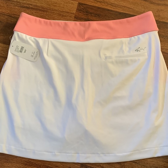 Greg Norman golf skort white with pink accents - Picture 2 of 8